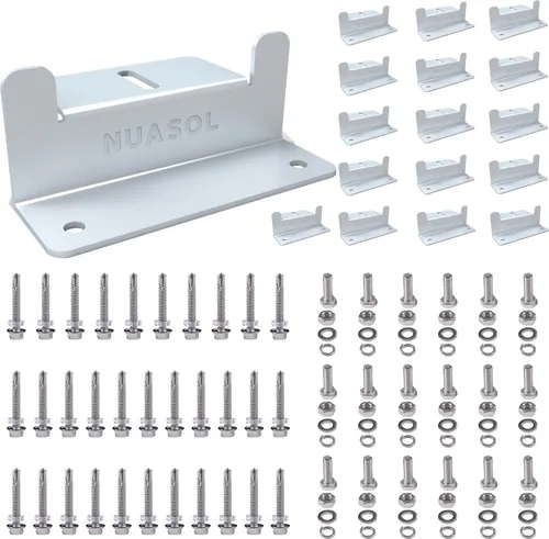 NuaSol - NuaFix 16x Z-Winkel für Photovoltaik Solarmodule Montage - Aluminium