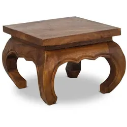 livasia Opiumtisch aus Massivholz – 36x36x27cm – Handgeschnitzter Beistelltisch Holz aus Thailand, Nachhaltig, Robust und Ästhetisch, Setzt Exotische Akzente als Kleiner Tisch (Braun)
