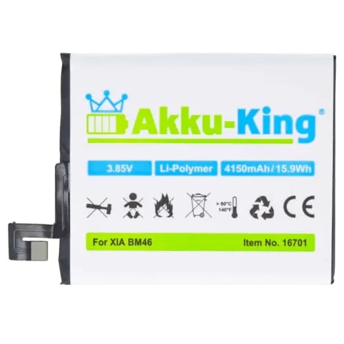 Akku-King Akku kompatibel mit Xiaomi BM46 - Li-Polymer 4150mAh - für Note 3, Note 3 Dual SIM