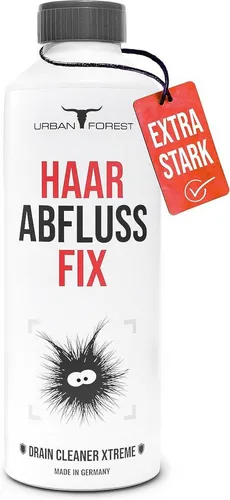 URBAN FOREST Abflussreiniger EXTRA STARK 1000ml mit Haarweg-Formel Badreiniger (1-St. DIE PROFESSIONELLE LÖSUNG FÜR VERSTOPFTE ROHRE & ABFLÜSSE)