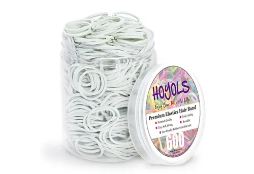 LuxusKollektion Haargummi Weiße Haar Gummibänder 3/4 Zoll elastische Pferdeschwanz Halter 600