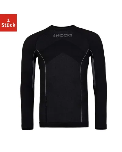 Snocks Thermo Unterhemd Herren - Extra warm & schnelltrocknend, Gr. XXL - Skiunterwäsche Schwarz - Dieses enganliegende Thermo Unterhemd für Herren bietet optimale Wärme und Bewegungsfreiheit. Ideal für Sport und Freizeit, trocknet schnell und sorgt für angenehmen Tragekomfort – perfekt für kalte Tage.