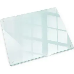Tulup Schneidebrett Transparent 60x52 cm - Hackbretter aus hygienischem, porenfreiem Glas, das Bakterien und Gerüche abweist. Langlebig und leicht zu reinigen – ideal für eine moderne Küche.
