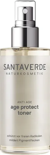Santaverde Age Protect Toner - Feuchtigkeitsspendendes Gesichtswasser mit reinem Aloe Vera Saft, antioxidativ und ideal für anspruchsvolle sowie sensible Haut