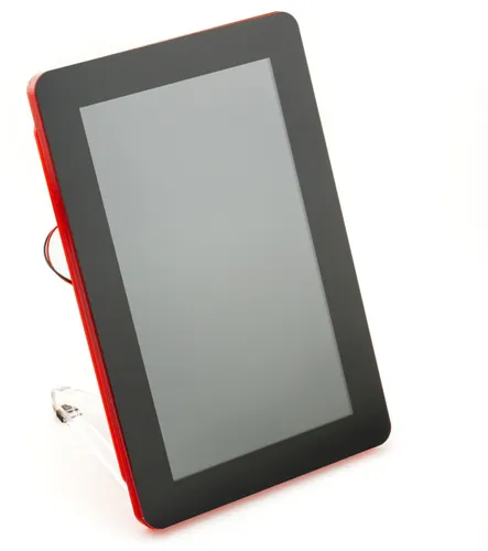 Pimoroni Pibow Frame für Raspberry Pi Touch Display 2, Schutzrahmen, 2 Standfüße, Coupe Red