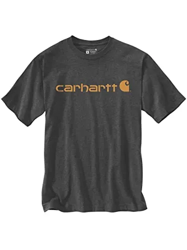 Carhartt Core Logo Print-Shirt in Grau (S) - Herren-Shirt aus 100% Baumwolle, kombiniert Komfort mit einem modernen Look. Ideal für lässige Outfits und Freizeitaktivitäten.