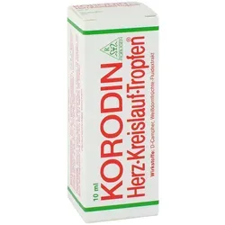 Korodin Herz Kreislauf Tro 10 ML - Arzneimittel zur Unterstützung bei Schwindelanfälligkeit durch niedrigen Blutdruck, mit D-Campher und Weißdorn-Extrakt für schnelle Linderung.