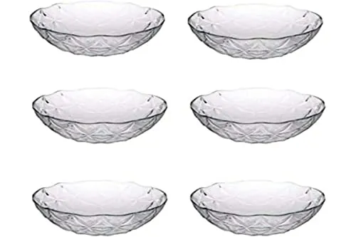 Pasabahce Estrella Schale 13 cm 6er Set – Elegante Servierschalen aus Glas - Schüsseln für Desserts, Snacks und Dips. Spülmaschinenfest und kältebeständig, ideal für stilvolle Tischdekoration und den täglichen Gebrauch.