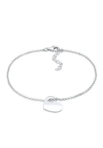 Elli Armband Herz Anhänger aus 925 Silber - Silberarmbänder mit romantischem Herzanhänger, ideal für jeden Anlass und verleiht jedem Outfit eine feminine Note.