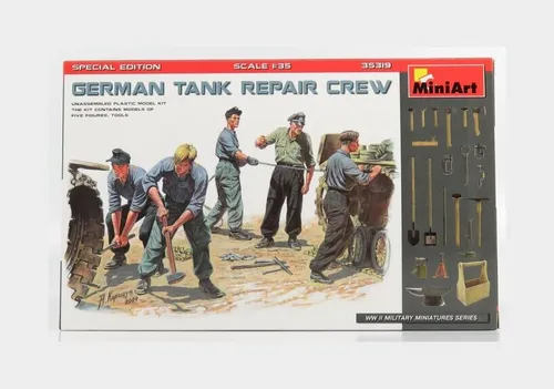 1:35 Miniart Figures Soldati Soldiers German Tank Repair Crew kit MA35319 Modell
