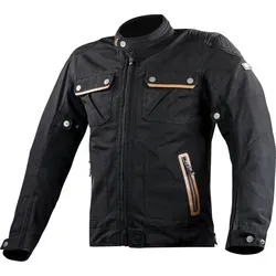 LS2 Herren Jacke Bullet, Schwarz, Größe S - Schutzjacke mit reflektierenden Einsätzen für erhöhte Sichtbarkeit bei Nacht und abnehmbaren CE-Protektoren, ideal für Sicherheit und Komfort beim Fahren.