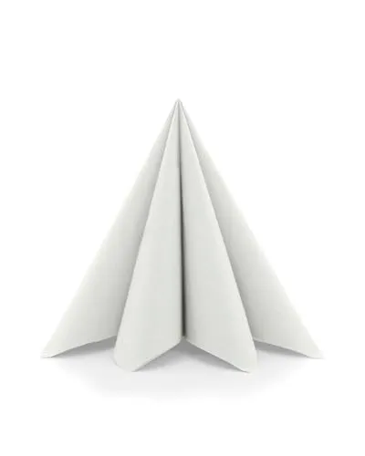 Sovie HORECA Serviette in PERLGRAU/HELLGRAU aus Linclass Airlaid, 40 x 40cm, 1/4 Falz, 50 Stück, hochwertige Einwegservietten für Gastronomie Hotel Catering und stilvolle Tischdekoration