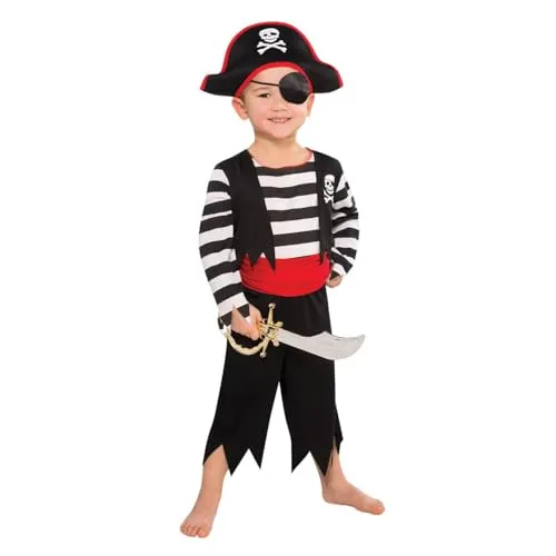 set high (PKT) (997025) Child Boys Deckhand Pirate Costume (6-8yr)