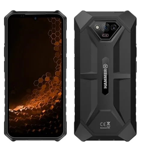 Hammer Iron V - Robustes Dual-SIM Smartphone mit 6320-mAh-Akku - Handys & Smartphones: Extrem robust, wasserdicht und mit Nachtsichtkamera ausgestattet, perfekt für Outdoor-Abenteuer und lange Reisen.