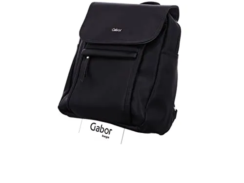 Gabor bags Mina Damen City Rucksack - 8 L Schwarz, lässiger und praktischer Begleiter mit flexiblem Tragekomfort und klassischem Design