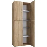 VCM Büroschrank Lona XXL - Sonoma-Eiche - Büroschrank mit Drehtüren, stabilen Fachböden und zeitlosem Design, ideal für eine stilvolle und funktionale Büroeinrichtung.