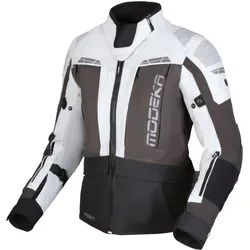 Modeka Hydron Damen Motorradjacke - Wasserdichte und abriebfeste Textiljacke für Motorradfahrerinnen, ideal für sportliche Fahrten bei jedem Wetter.