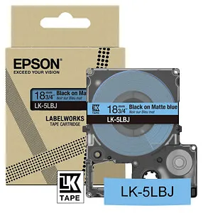 Schriftband Epson LK-5LBJ schwarz auf matt blau 18mm x 9m