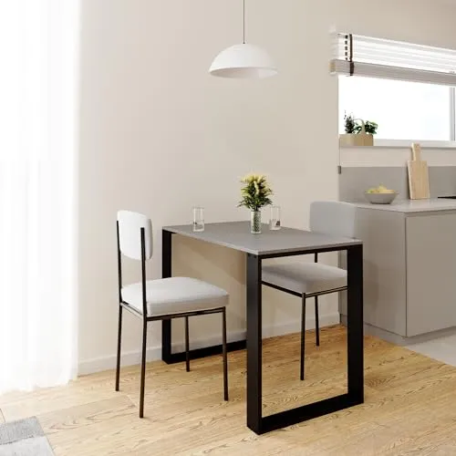 AKKE Light Graphite LOFT Tisch mit schwarzen Beinen