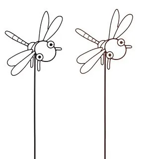 TrendLine Gartenstecker Metall Libelle sortiert 115 cm  Gartenstecker
