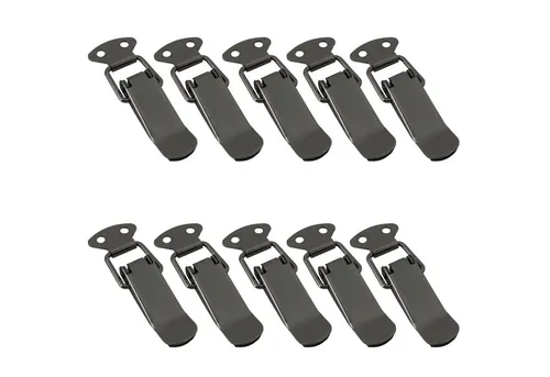 SO-TECH® Kastenriegelschloss Spannverschluss LATCH Kniehebelspanner Stahl Verbinder, (10-tlg), Länge: 78 mm, Breite: 16 / 27 mm, Höhe: 9,3 mm, Edelstahlopt