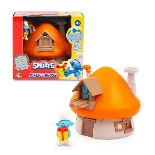 Die Schlümpfe, magisches Haus, das Sich öffnet, mit 1 Figur 5,5 cm und Zubehör, Stchlümpfe mit Stchlümpfen, Spielzeug für Kinder ab 3 Jahren, PUF202
