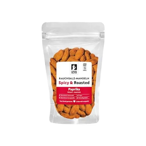 Bremer Gewürzhandel Rauchsalz-Mandeln mit Paprika geröstet, würziger & knackiger Snack Allrounder, 150g