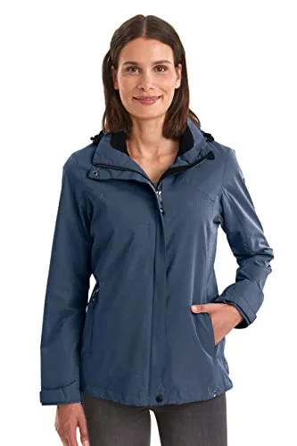 killtec Funktionsjacke Damen Inkele - Wasserdichte und atmungsaktive Übergangsjacke - Leichte Damen Outdoorjacke mit abzippbarer Kapuze, ideal für wechselhaftes Wetter. Perfekte Kombination aus Funktionalität und Umweltbewusstsein dank PFAS-freier Imprägnierung.