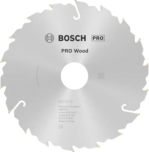 Bosch 1x PRO Wood Kreissägeblatt für Akku-Handkreissägen (für Weichholz, Hartholz, Ø mm, Professional Zubehör Handkreissäge)