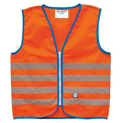 Wowow 011284 Kinder Fun Sicherheitsweste, orange, 4-6 J