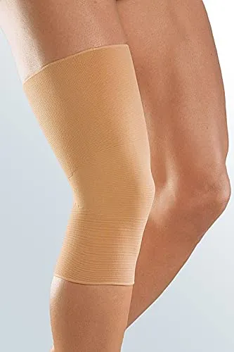 medi Zweizug Kniebandage - Bandage unisex - Größe IV - Kniebandage zur Weichteilkompression - Beidseitig tragbar - caramel