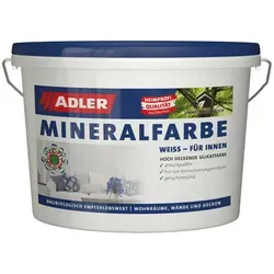 Wandfarben innen Mineralfarbe Weiß 4kg 409005649204 von Adler