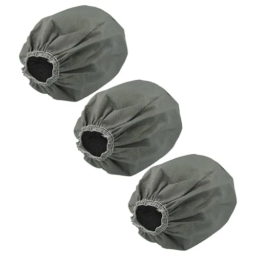 vhbw 3x Textilfilter kompatibel mit Bosch AdvancedVac 20 Industriestaubsauger, Nass-/Trockensauger - Stoffbeutel, Abwaschbar Grau