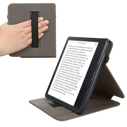 kwmobile Schutzhülle kompatibel mit Kobo Kobo Libra Colour/Tolino Vision Color - Hülle e-Reader mit Schlaufe Ständer - - Rosegold