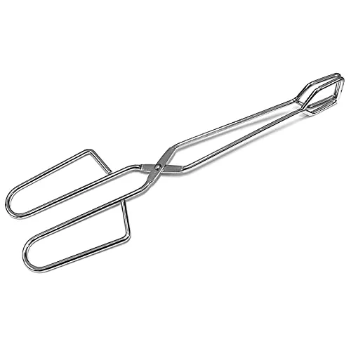 HAC24 XXL Edelstahl Servierzange 28,5 cm Bratwurstzange Lang Grillzange BBQ Grill Zange Bratzange Kochzange Grillgutwender