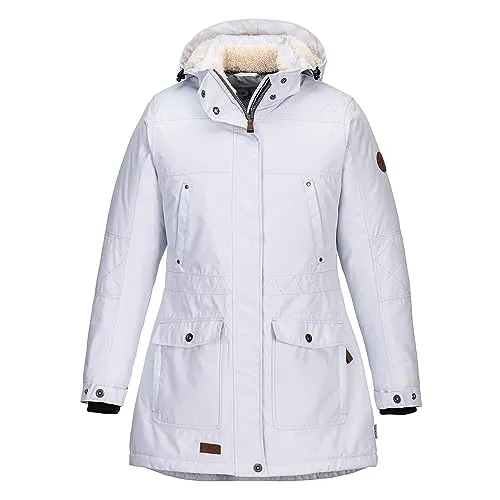 Blue Wave Damen Funktionsparka Anke - Wasserdicht und Atmungsaktiv in Grau, Größe 38 - Funktionsjacke mit 10.000 mm Wassersäule, winddicht und atmungsaktiv. Der Fleece-Rücken sorgt für Wärme und Komfort, ideal für Outdoor-Aktivitäten.