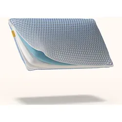 Emma Elite Stützkissen 70x40 cm – Höhenverstellbares ergonomisches Kopfkissen mit AirGrid® Kühlbezug - Individuell anpassbares Kissen mit drei herausnehmbaren Schaumlagen für optimalen Komfort. Atmungsaktiver Bezug fördert Luftzirkulation und sorgt für ein angenehmes Schlafklima. Waschbar für dauerhafte Frische.