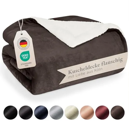 Blumtal Kuscheldecke, Dunkelbraun in braun von Blumtal