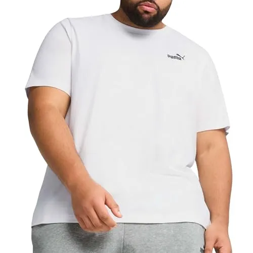 PUMA Herren T-Shirt 2er Pack - ESS Small No. 1 Logo Tee, Rundhals, Kurzarm, Uni Weiß M