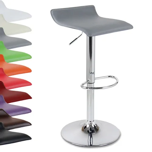 Barhocker Barstuhl Kunstleder Design Drehstuhl Hocker Lounge 1x Grau BH11gr-1