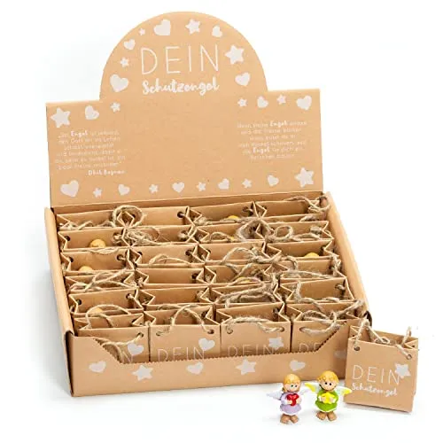 Home-Flair 24er Set Kleine Schutzengel Figuren – Glücksbringer für Hochzeiten, Taufen & Kommunion - 24 liebevoll gestaltete Engelchen in praktischen Tüten, ideal als Gastgeschenk oder Tischdeko. Hochwertige Verarbeitung und unvergessliche Sprüche machen sie zu einem besonderen Highlight für jeden Anlass.