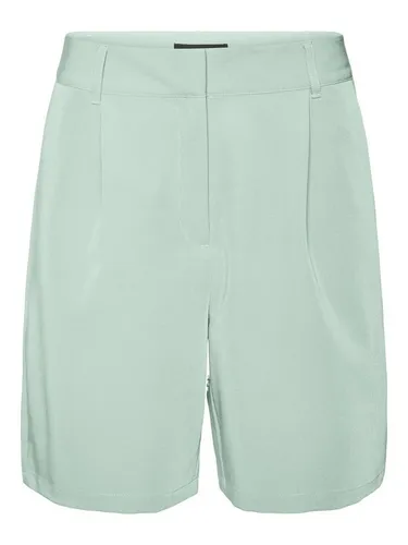 VERO MODA Damen Vmzelda H/W Loose Exp Noos Shorts, Mist Green, 38 EU - Damen-Shorts mit hoher Taille und lockerem Schnitt, ideal für einen lässigen Sommerlook.