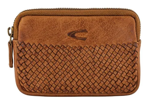 camel active Schlüsseltasche Key case WAVE - Schlüsseltaschen aus gewaschenem Leder mit sehr weicher Haptik und handgeflochtenem Frontdetail für stilvolle Aufbewahrung.