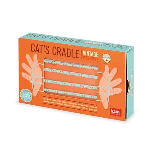 Legami - Cat's Cradle Game, Finger Twist, für Kinder und Erwachsene, geeignet für alle Altersgruppen, Spaß, Booklet mit Bildern und Gebrauchsanweisung enthalten