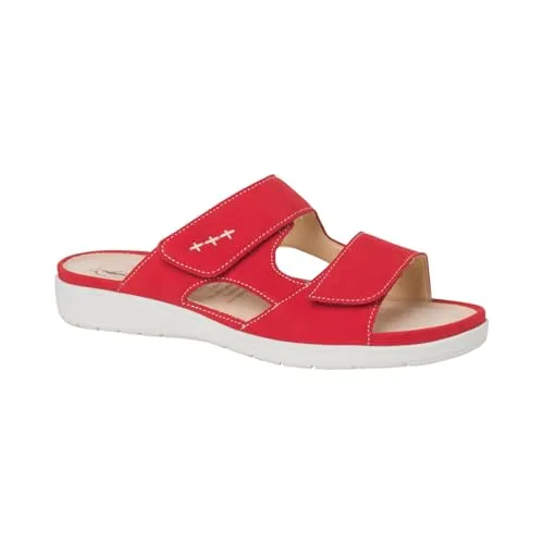 Ganter Gina Damen Pantolette, Größe: 38 EU - Pantoletten für Damen mit Wechselfußbett und praktischem Klettverschluss, ideal für optimalen Tragekomfort und individuelle Anpassung.