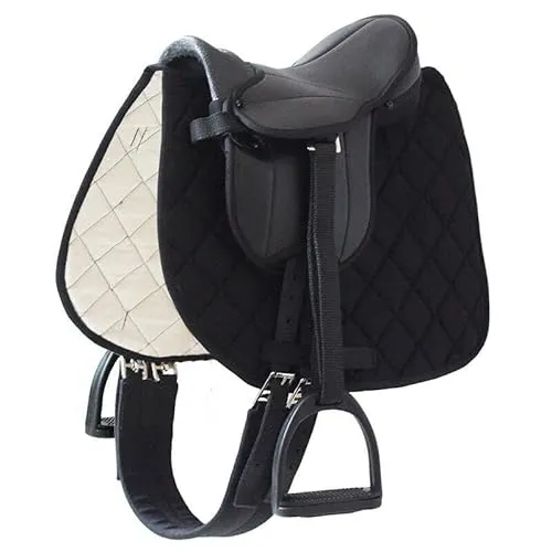 German Riding Sattelset Little Star schwarz - Hochwertiges Ponysattelset für besten Sitzkomfort, ideal für junge Reiter und Ponyfreunde.