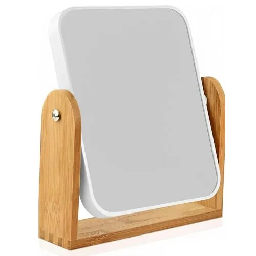 OYEWALLS Kosmetikspiegel Tischspiegel Klein Spiegel 1X/3X Vergrößerungsspiegel Kleiner Doppelseitiger Schminkspiegel für Gesichtspflege Rasieren und Schminken Make Up