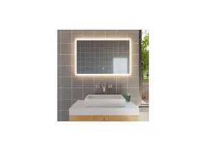 HOME DELUXE LED-Spiegel NOLA - 80 x 60 cm - Badspiegel mit innovativem Antibeschlagsystem und energiesparender LED-Beleuchtung. Wähle zwischen 3 Lichtfarben und genieße stufenloses Dimmen für eine individuelle Atmosphäre.