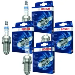 Produktbild 4x BOSCH Zündkerze 0 242 232 501 für Alfa Romeo, Opel, Ford, Renault, Peugeot, Fiat