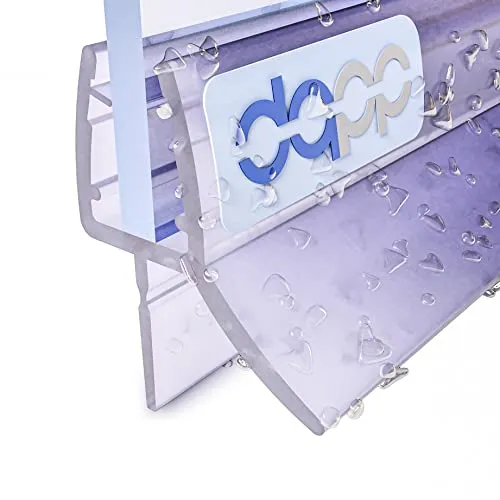 Duschdichtung 110cm – Dichtung für 6mm – 8mm Glastür Stärke – UK03 – Wasserablaufprofil Wasserabweisprofil – Duschabdichtung Duschwand – Ersatzteile für Duschkabine – Transparent
